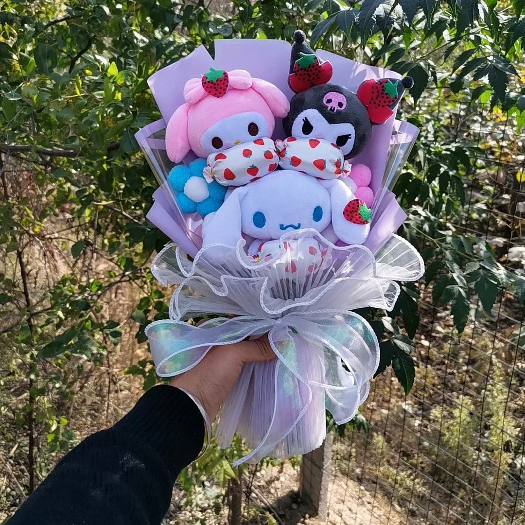 Hot Cartoon Kitty Cat Plush Doll Toy Stuffed Animals Bouquet