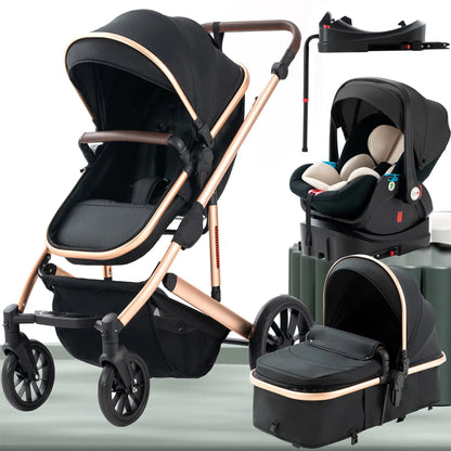 Universal 3-in-1 Baby Stroller Combo Car Seat Travel System Wagon Stroller