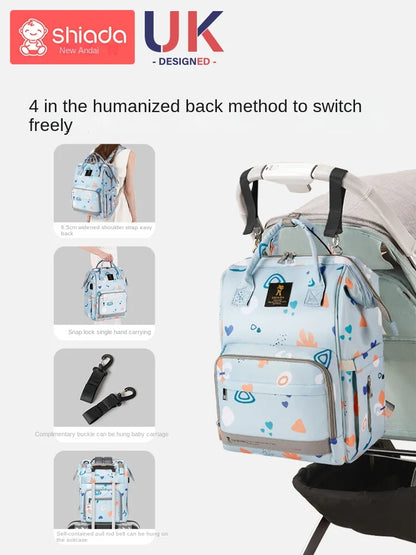 BlossomMom™️ 2024 Floral Diaper Backpack - Lightweight, Large Capacity, Waterproof