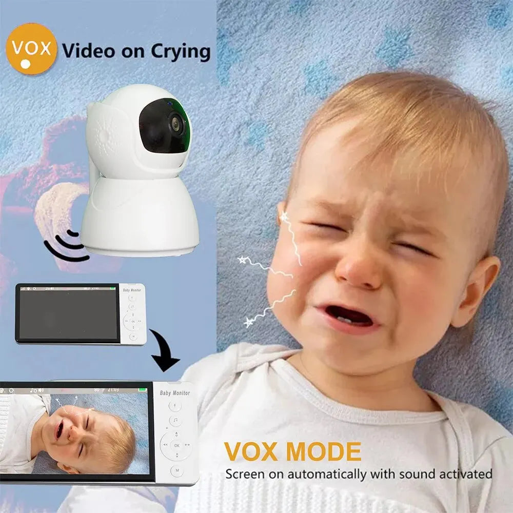 GuardiVue Baby Monitor: Security Camera with 5" IPS Screen