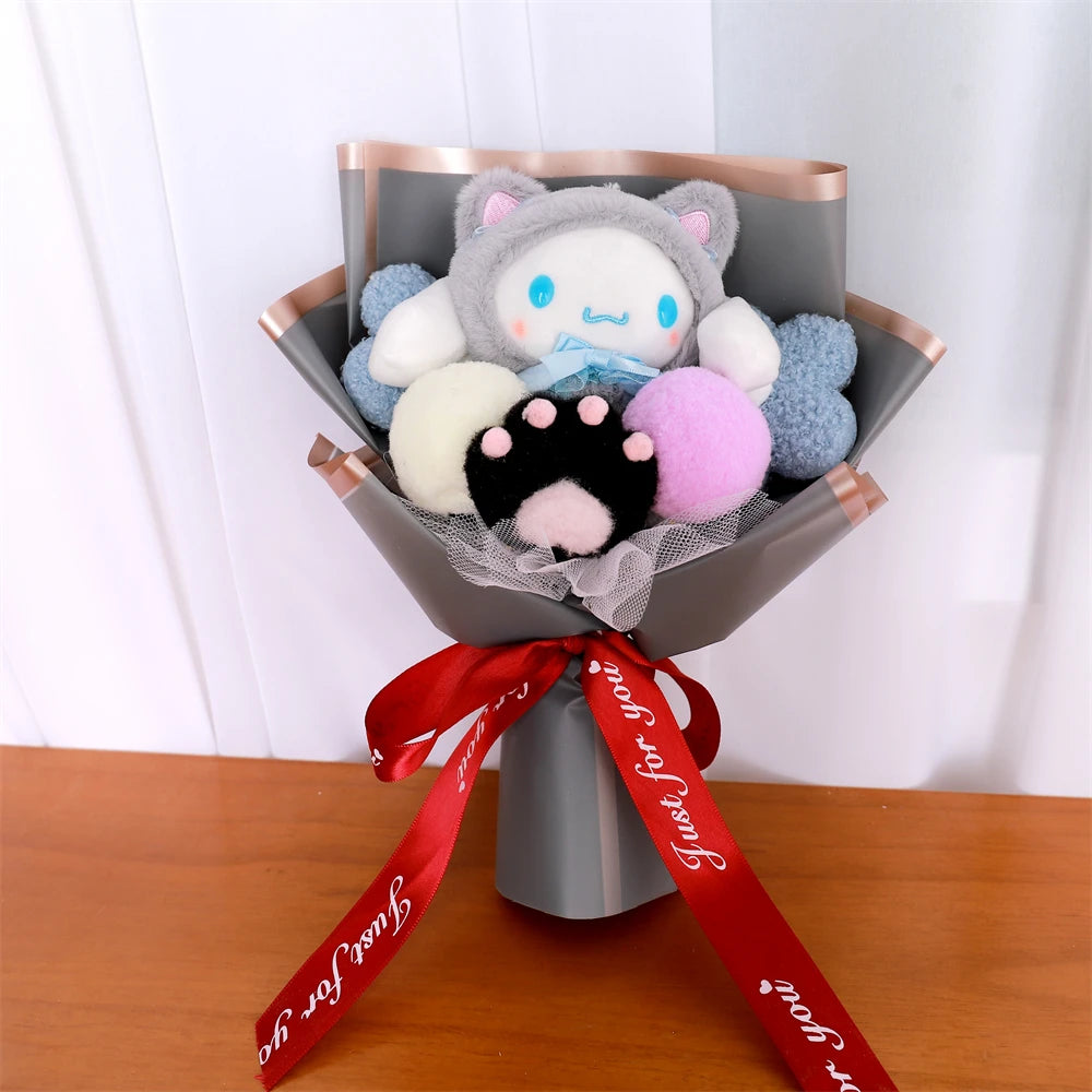 Hot Cartoon Kitty Cat Plush Doll Toy Stuffed Animals Bouquet