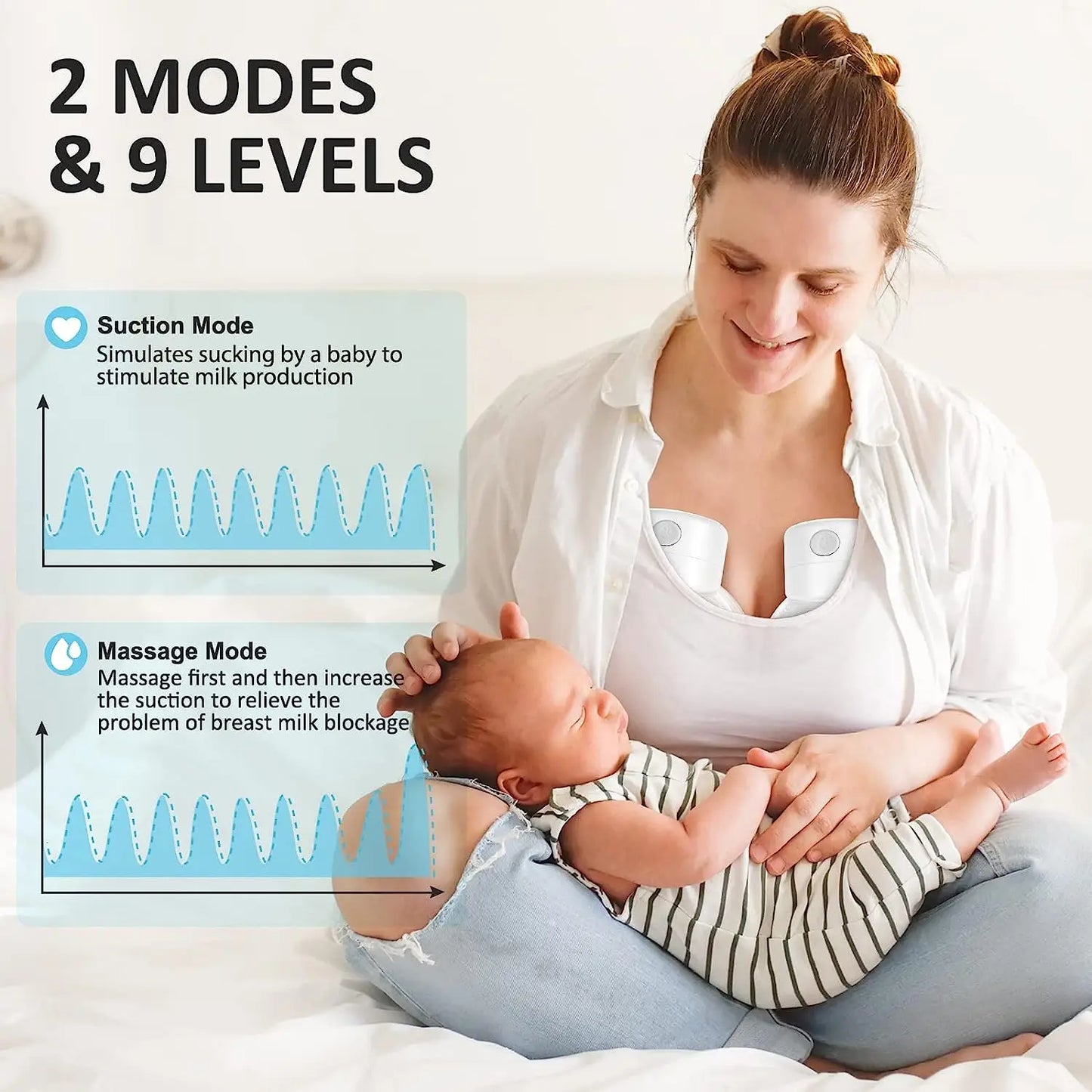 "MomEase Express: Wireless Wearable Breast Pump"