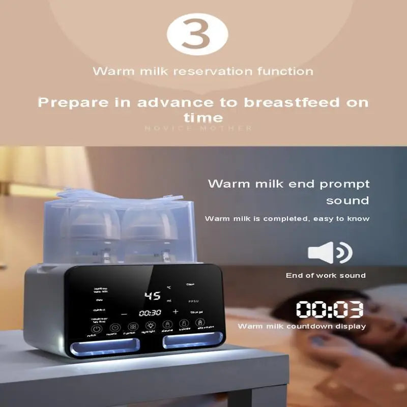 TempEase BabyChef: Newborn Bottle Warmer & Sterilizer with Timer