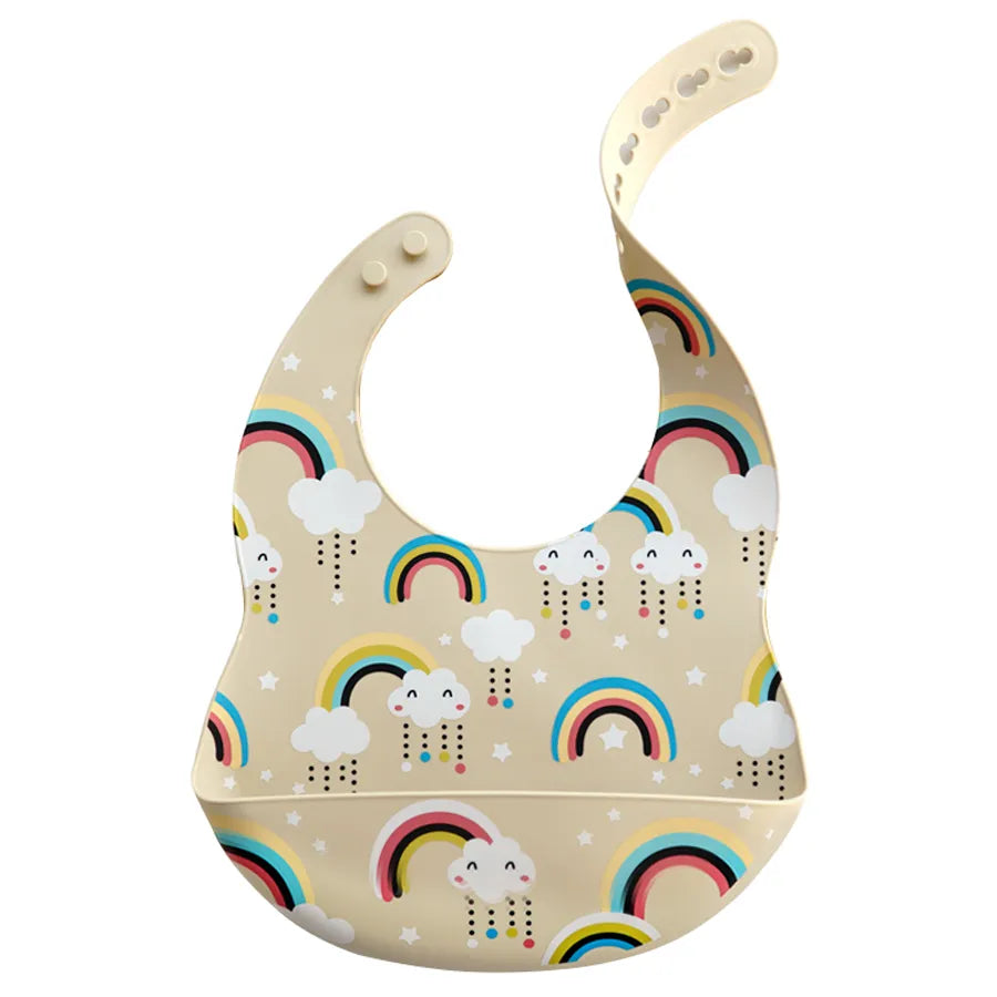 ChicCharm Cartoon Couture: Fashionable Waterproof Silicone Bibs