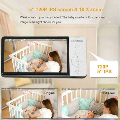 GuardiVue Baby Monitor: Security Camera with 5" IPS Screen