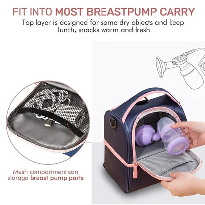 CoolKeeper™️ Double Layer Cooler Lunch Box Bag - Multifunctional Breast Milk and Food Storage Bag