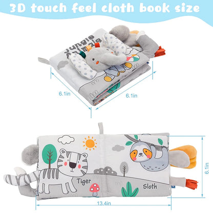 TouchWonder Soft Baby Books: 3D Touch Experience High Contrast Cloth Book