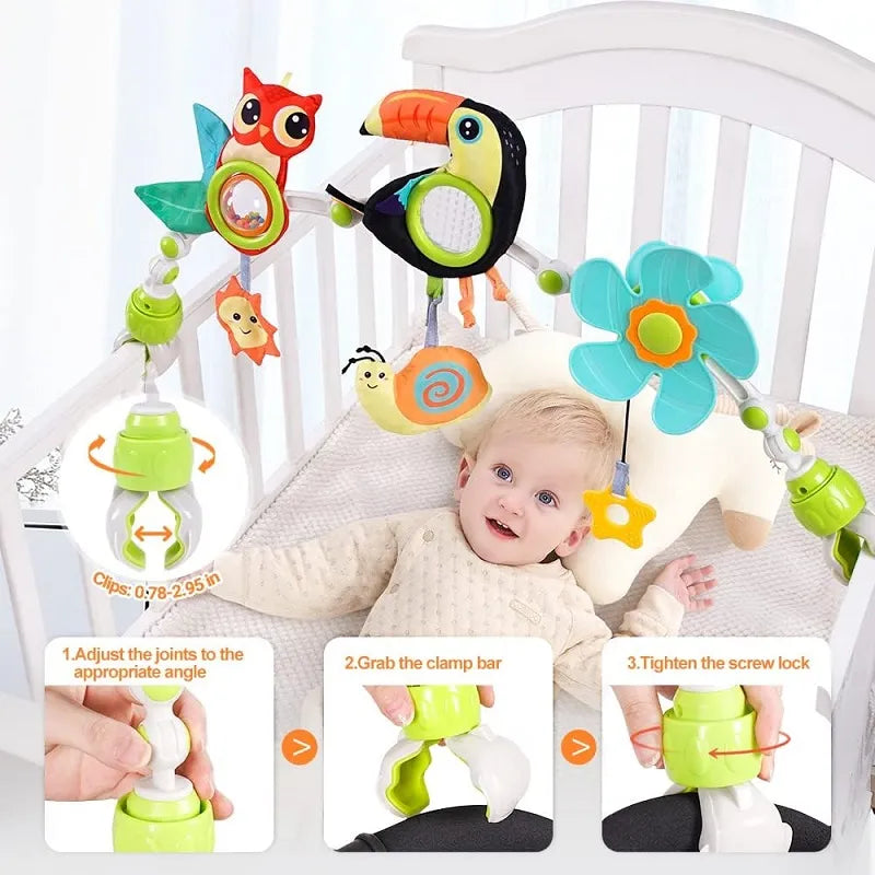 MelodyMates Stroller Arch: Clip-On Musical Sensory Toy