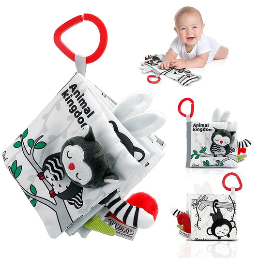 TactileTales Cloth Sensory Book: Black & White Activity for Babies