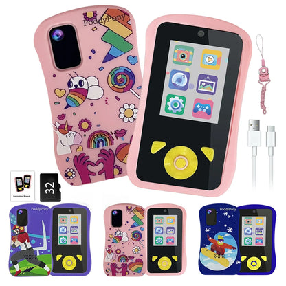 Kids Smart Phone Camera Toys Learning Toy for 2-14 Year Old Boys Girls Mini Phone MP3 Player Record Life