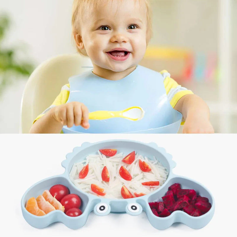 TinyTummy BabyCrab Delight 9Pcs Baby Silicone Feeding Set