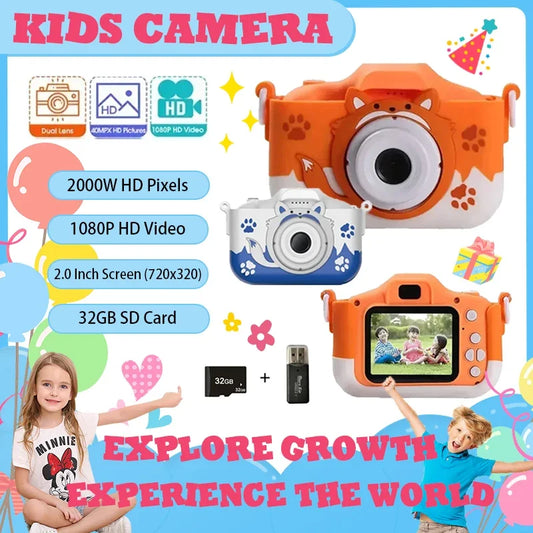 Kids Digital Camera HD 1080P 20MP with USB Charger