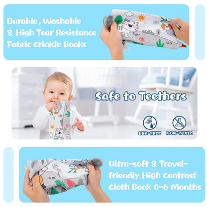 TouchWonder Soft Baby Books: 3D Touch Experience High Contrast Cloth Book