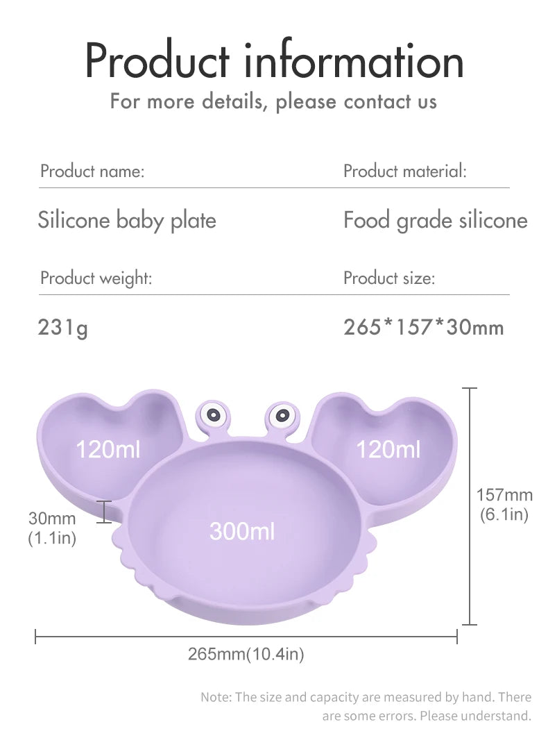 TinyTummy BabyCrab Delight 9Pcs Baby Silicone Feeding Set