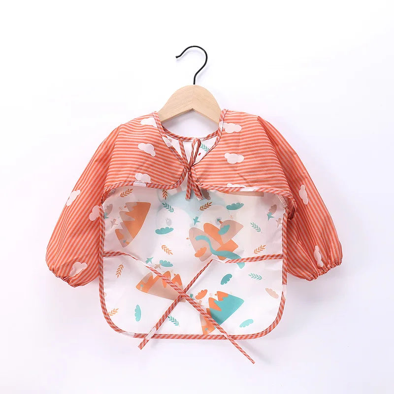 AquaGuard Toddler Art Smock: Waterproof Long Sleeve Feeding Bib