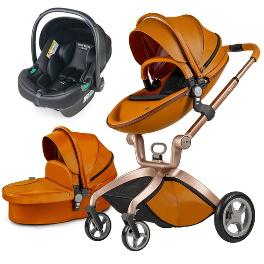 Hot Mom 3-in-1 Baby Stroller – Travel System with Bassinet and Car Seat