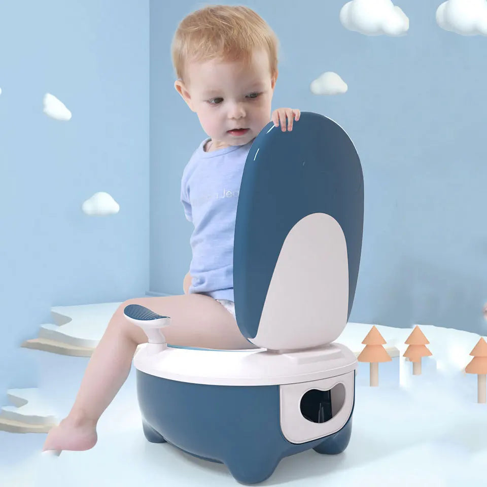 Cartoon Penguin Portable Baby Potty Training Seat