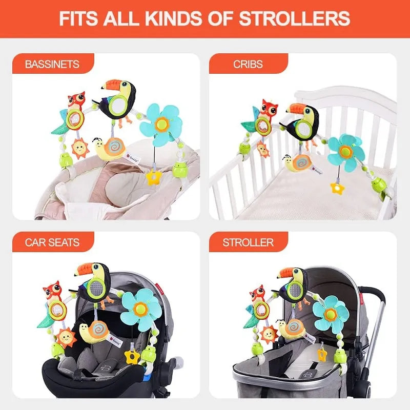 MelodyMates Stroller Arch: Clip-On Musical Sensory Toy