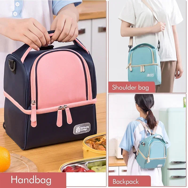 CoolKeeper™️ Double Layer Cooler Lunch Box Bag - Multifunctional Breast Milk and Food Storage Bag