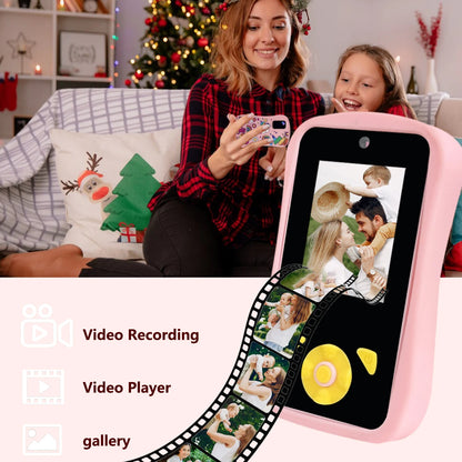 Kids Smart Phone Camera Toys Learning Toy for 2-14 Year Old Boys Girls Mini Phone MP3 Player Record Life