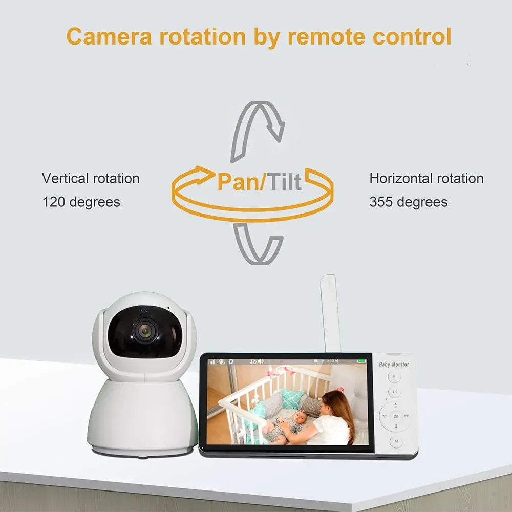 GuardiVue Baby Monitor: Security Camera with 5" IPS Screen