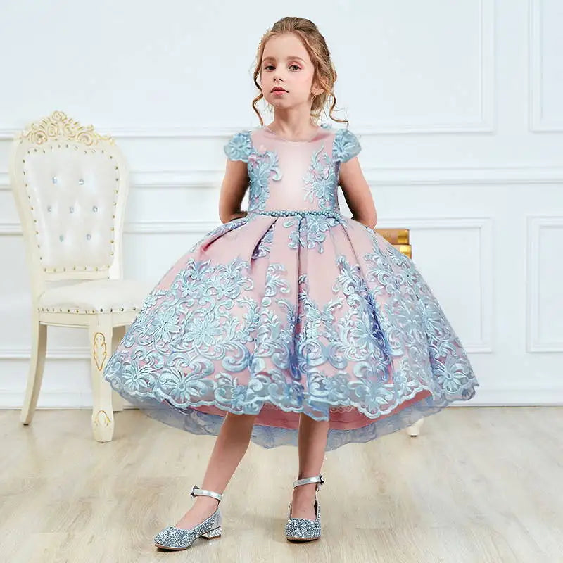 Enchanted Garden Embroidered Lace Princess Dress