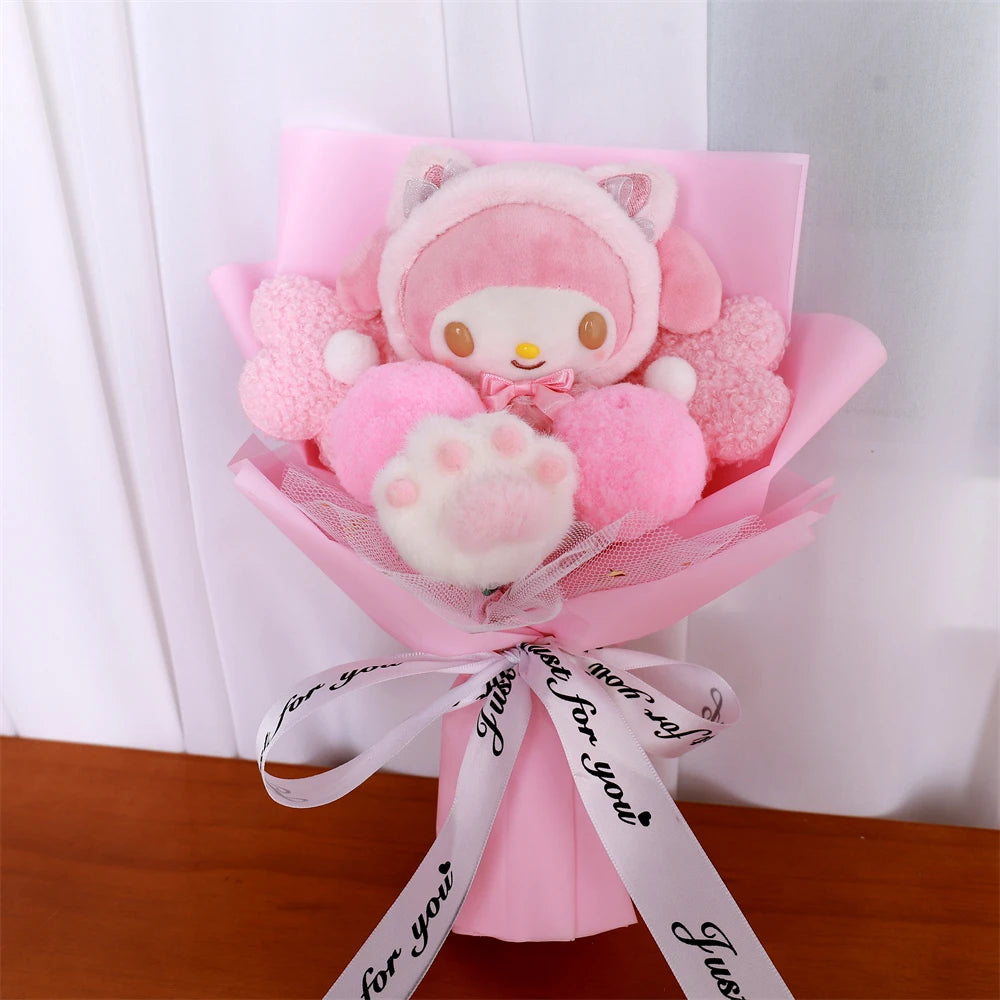 Hot Cartoon Kitty Cat Plush Doll Toy Stuffed Animals Bouquet