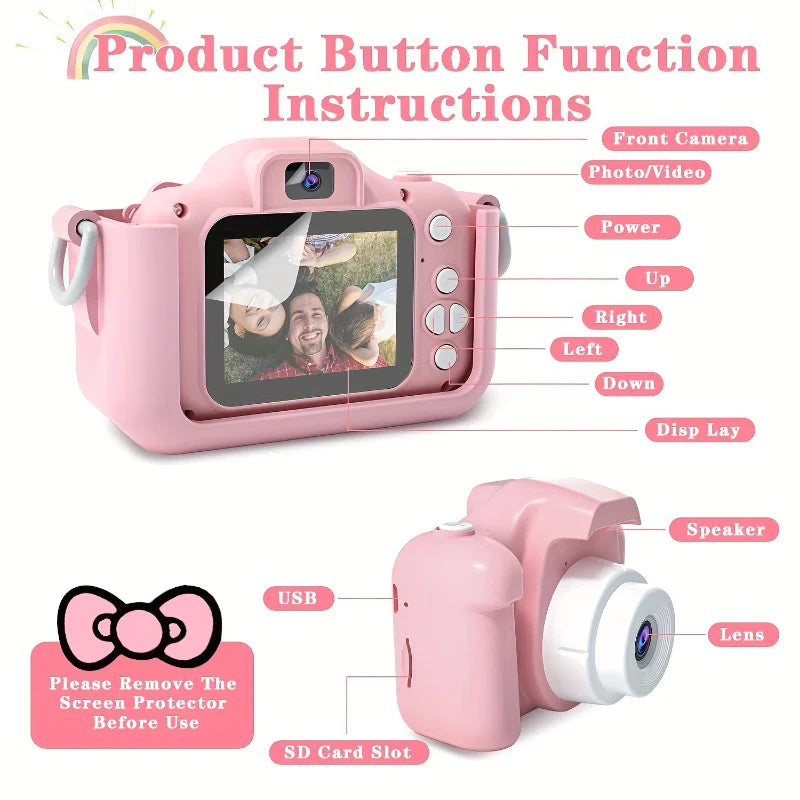 Mini Kids Camera Toy - Digital Camera for Boys/Girls with Video Recording